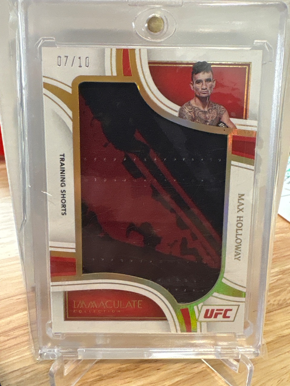 Max Holloway 2023 Panini Immaculate Collection UFC Jumbo Memorabilia Training Shorts #JM-MXH — 2023 · 2023 Panini Immaculate Collection UFC · Max Holloway · Jumbo Memorabilia Training Shorts · raw