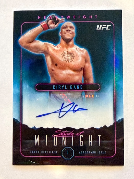 Ciryl Gane Topps Certified UFC Stroke of Midnight — 2024 · 2024 Topps Certified UFC · Ciryl Gane · Stroke of Midnight · autograph · raw