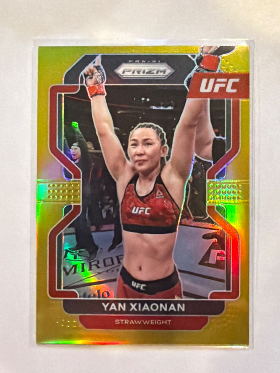 Yan Xiaonan 2022 Panini Prizm UFC Gold Prizm /10 #194 — 2022 · 2022 Panini Prizm UFC · Yan Xiaonan · Gold Prizm · raw