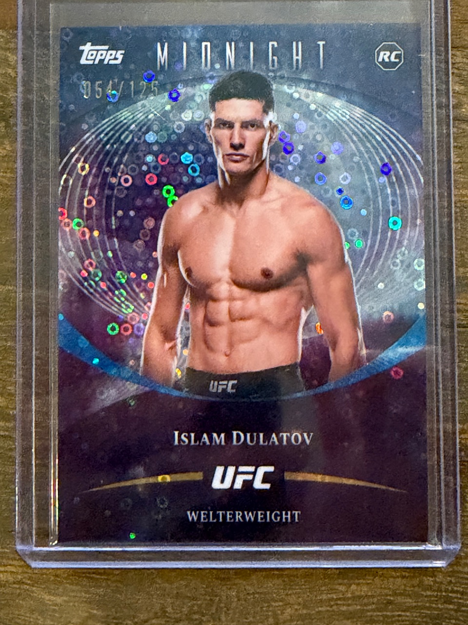 Islam Dulatov RC 2026 Topps Midnight UFC Morning /125 #53 — 2026 · 2026 Topps Midnight UFC · Islam Dulatov · Morning · raw