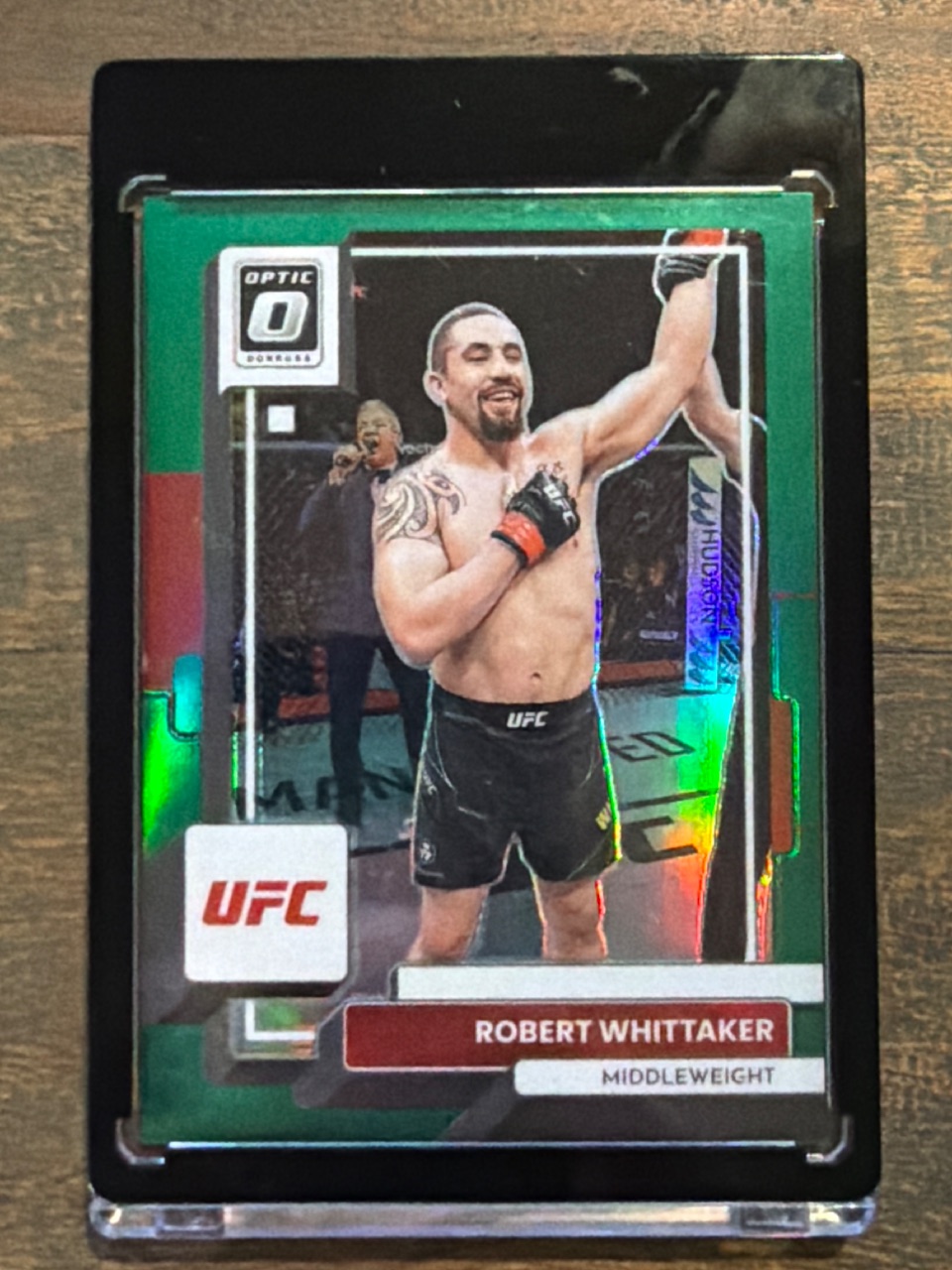 Robert Whittaker 2023 Panini Donruss Optic UFC Green Prizm /5 #93 — 2023 · 2023 Panini Donruss Optic UFC · Robert Whittaker · Green Prizm · raw