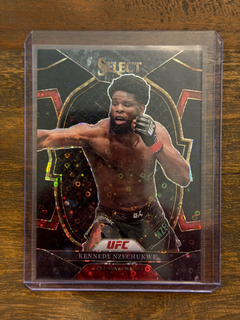 Kennedy Nzechukwu 2023 Panini Select UFC Concourse Black Disco Prizm 1/1 #77 — 2023 · 2023 Panini Select UFC · Kennedy Nzechukwu · Concourse Black Disco Prizm 1/1 · raw